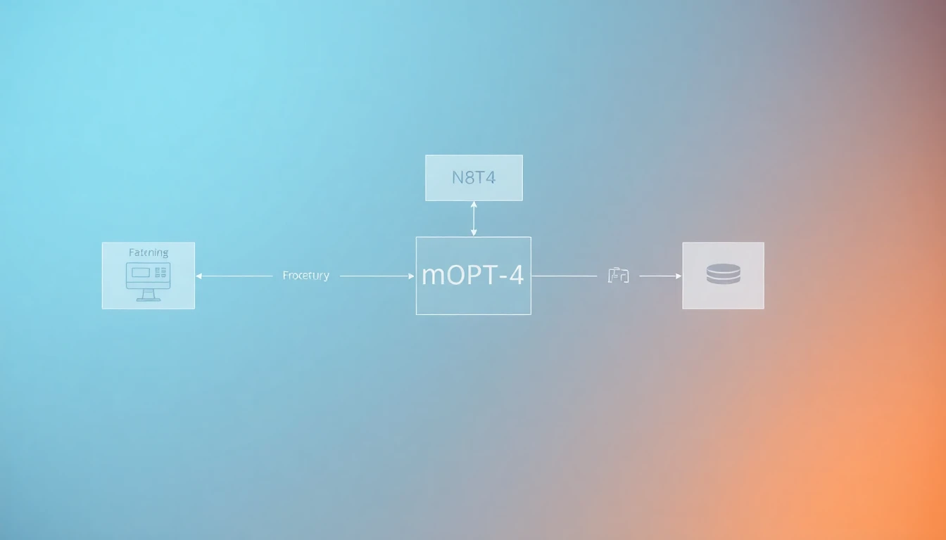 Technisches Architekturdiagramm der Verbindung von n8n zu GPT-4